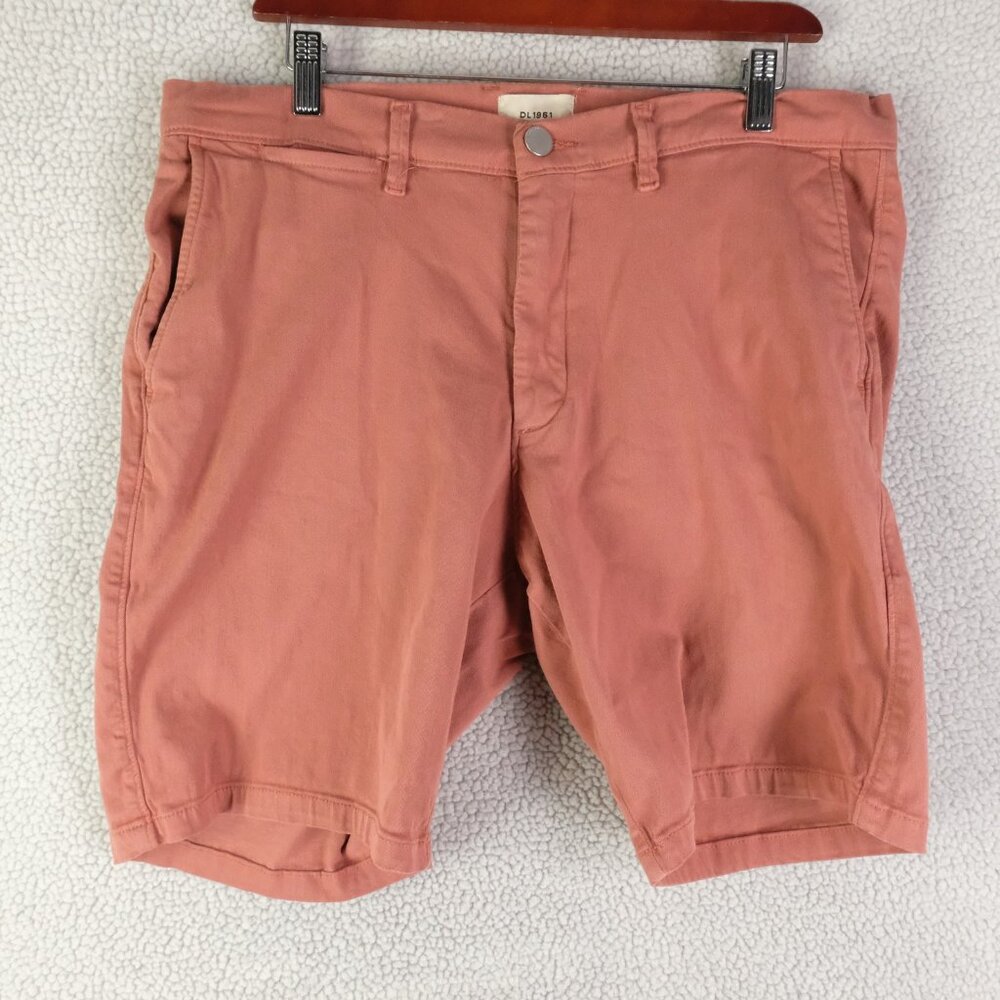 DL1961 Jake Chino Shorts Mens 35 Nantucket Red Stretch Casual Summer Cotton